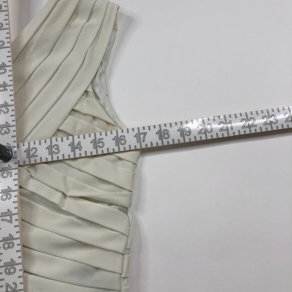 Cache 12 Bandage Women's Polyester Stretch Knee Dress Ivory Black PLS READ - Picture 8 of 16